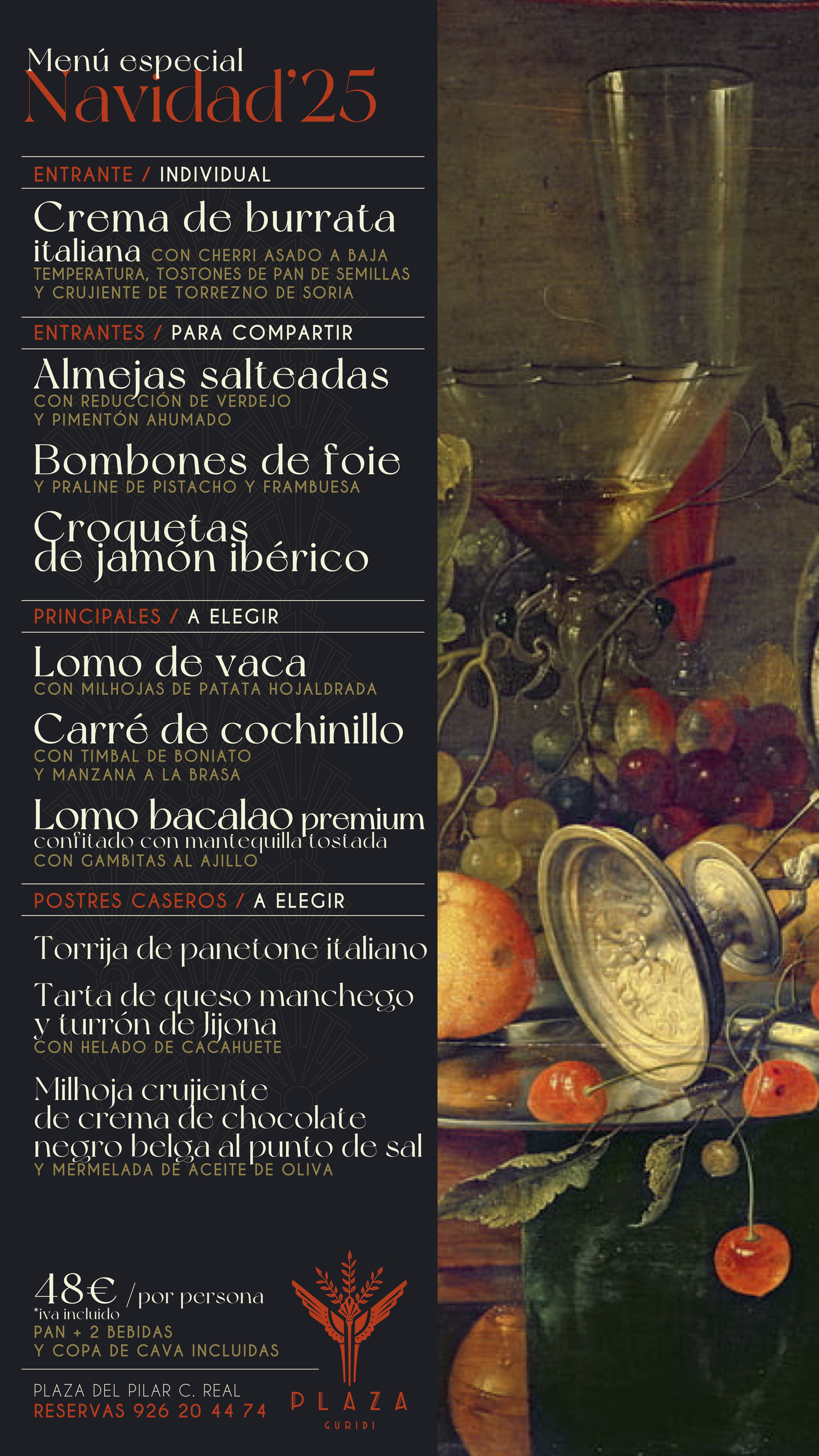 Menú Especial de Navidad